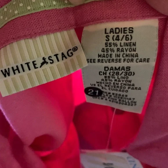 White Stag Vibrant Pink Button-Up Shirt Size Small (4/6) - Picture 8 of 9